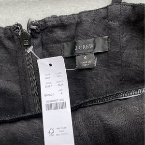 NWT Black j crew linen smocked dress